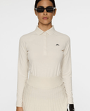 J.Lindeberg Flor Long Sleeve Thermo Polo Moonbeam