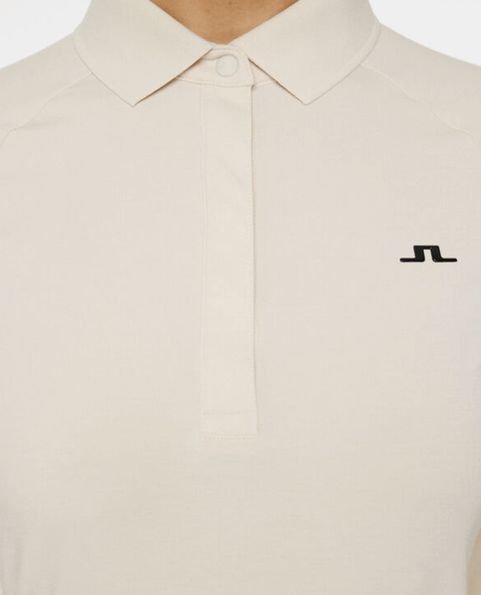 J.Lindeberg Flor Long Sleeve Thermo Polo Moonbeam
