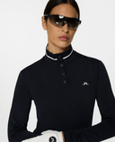 J.Lindeberg Hertta Long Sleeve Brushed Polo Navy