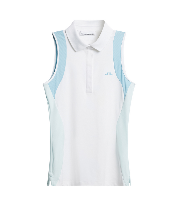 J.Lindeberg Krissi Sleeveless Polo White