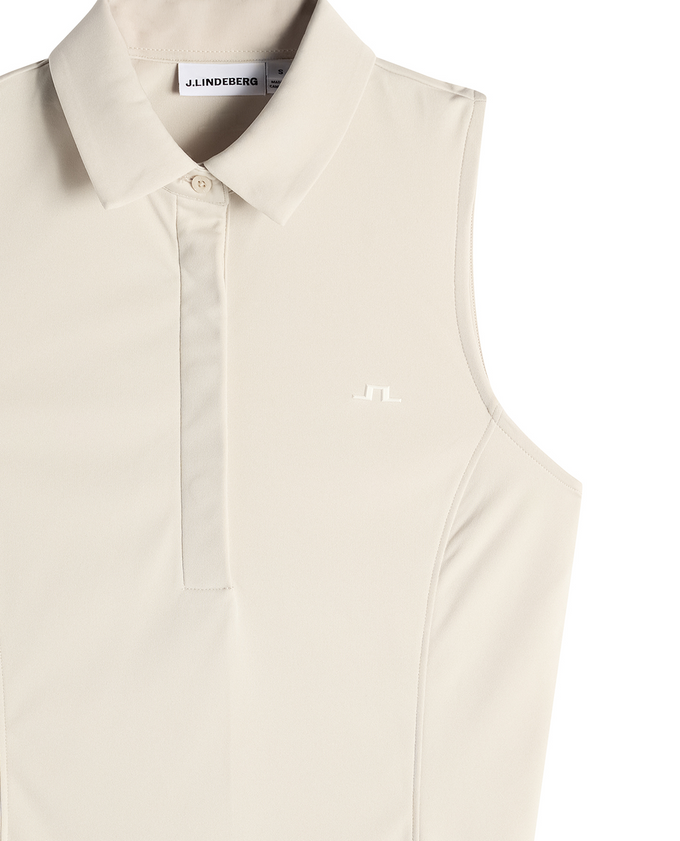 J.Lindeberg Dena Sleeveless Polo Moonbeam