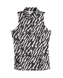 J.Lindeberg Dena Sleeveless Printed Polo Oak Moonbeam