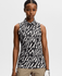 J.Lindeberg Dena Sleeveless Printed Polo Oak Moonbeam