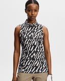 J.Lindeberg Dena Sleeveless Printed Polo Oak Moonbeam