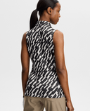 J.Lindeberg Dena Sleeveless Printed Polo Oak Moonbeam