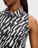 J.Lindeberg Dena Sleeveless Printed Polo Oak Moonbeam