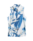 J.Lindeberg Dena Sleeveless Printed Polo Paradise Skylight