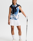 J.Lindeberg Dena Sleeveless Printed Polo Paradise Skylight