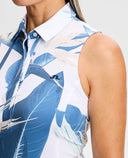 J.Lindeberg Dena Sleeveless Printed Polo Paradise Skylight