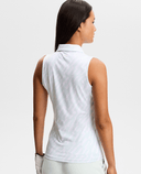 J.Lindeberg Dena Sleeveless Printed Polo Oak Skylight