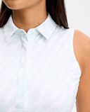 J.Lindeberg Dena Sleeveless Printed Polo Oak Skylight