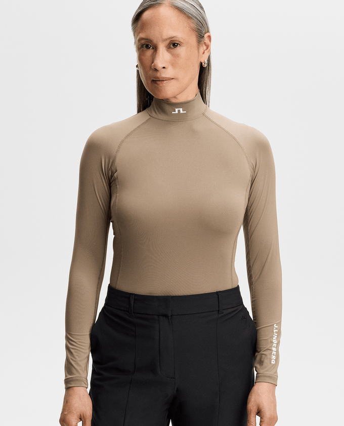 J.Lindeberg Ella Long Sleeve Compression Top Brindle