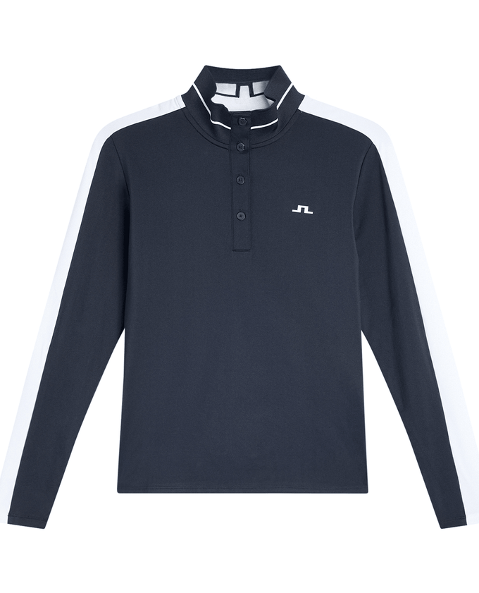 J.Lindeberg Hertta Long Sleeve Polo Navy