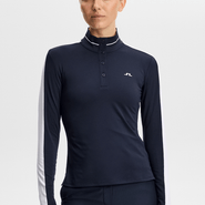 J.Lindeberg Hertta Long Sleeve Polo Navy - M / Navy