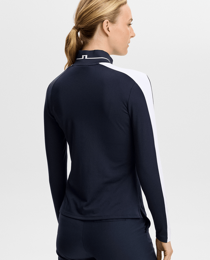 J.Lindeberg Hertta Long Sleeve Polo Navy