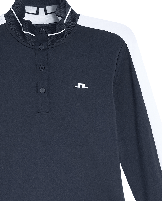 J.Lindeberg Hertta Long Sleeve Polo Navy