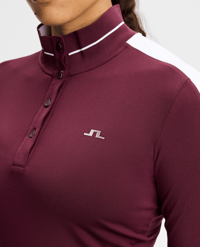 J.Lindeberg Hertta Long Sleeve Polo Winetasting