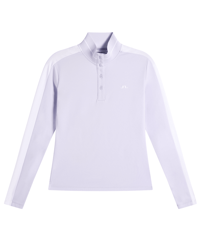 J.Lindeberg Hertta Long Sleeve Polo Purple Heather