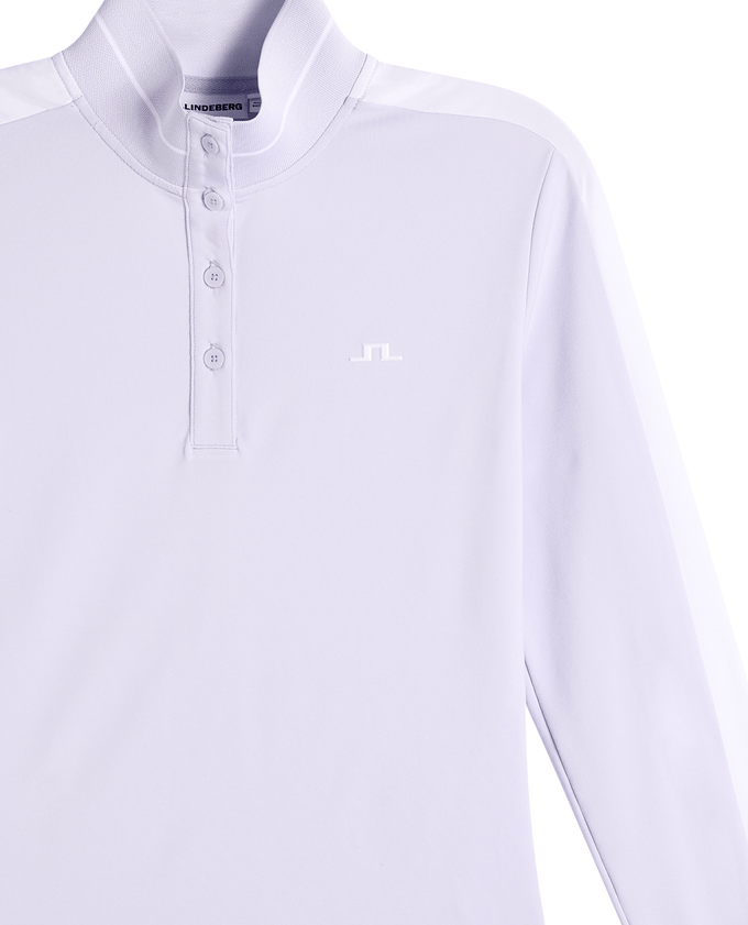J.Lindeberg Hertta Long Sleeve Polo Purple Heather