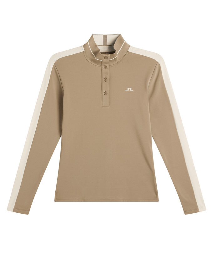 J.Lindeberg Hertta Long Sleeve Polo Brindle