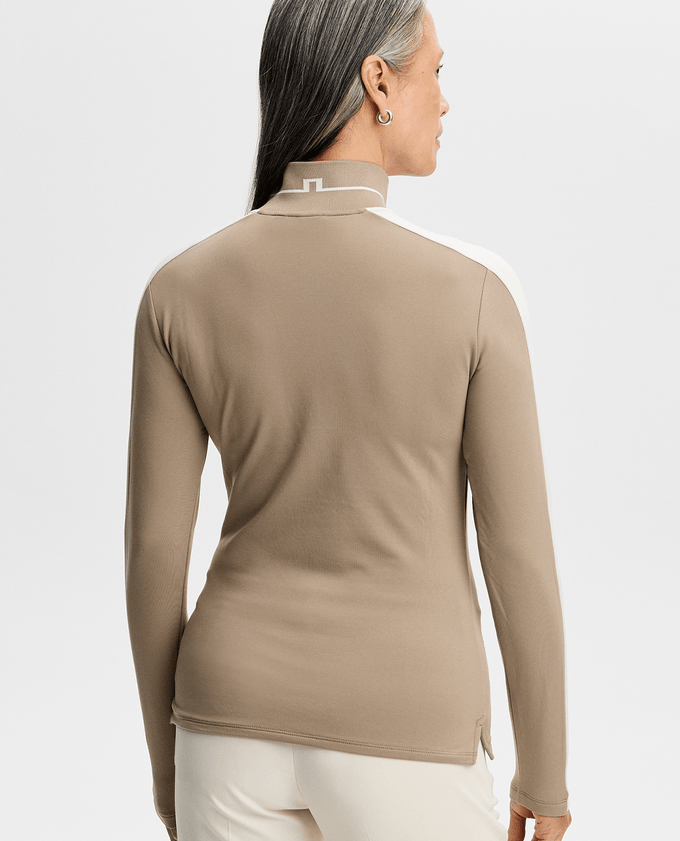 J.Lindeberg Hertta Long Sleeve Polo Brindle