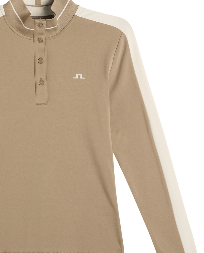 J.Lindeberg Hertta Long Sleeve Polo Brindle