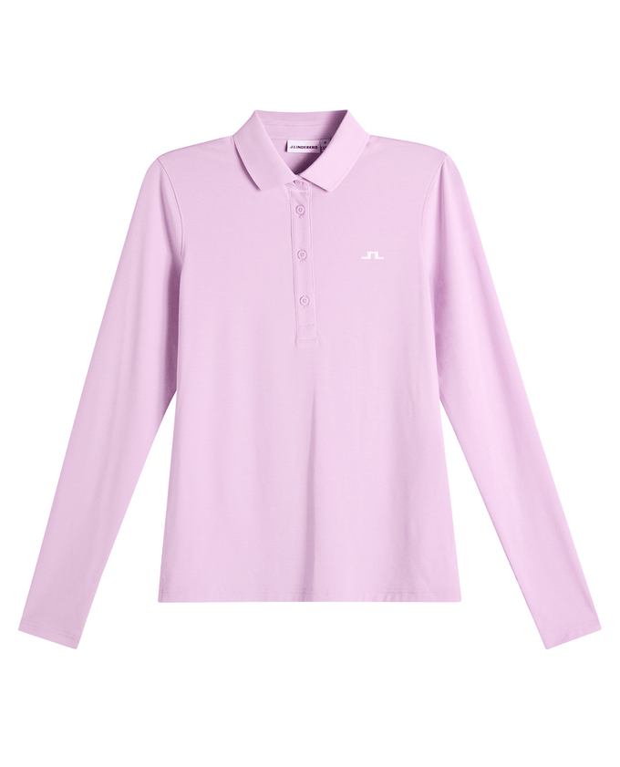 J.Lindeberg Flor Long Sleeve Thermo Polo Orchid Bouquet