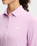 J.Lindeberg Flor Long Sleeve Thermo Polo Orchid Bouquet