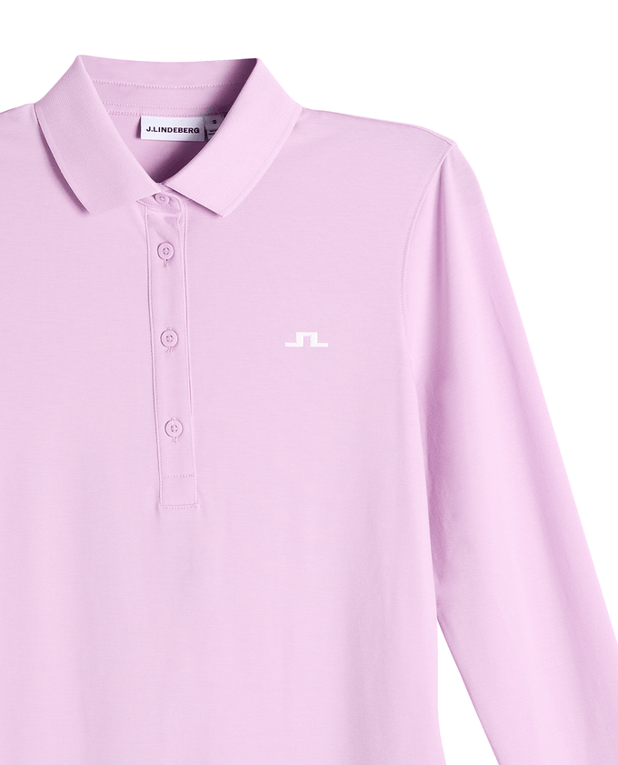 J.Lindeberg Flor Long Sleeve Thermo Polo Orchid Bouquet