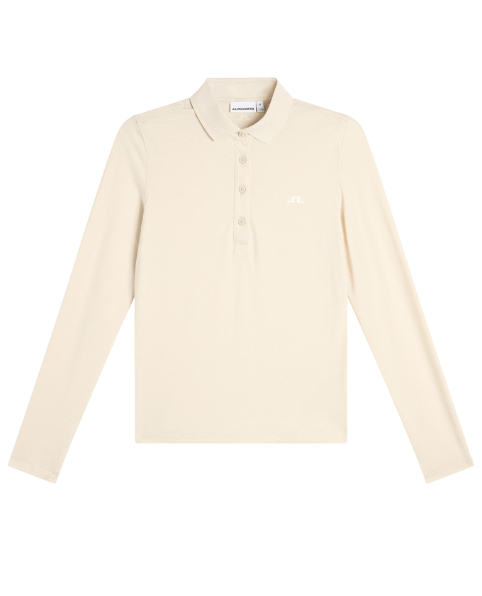 J.Lindeberg Flor Long Sleeve Thermo Polo Moonbeam