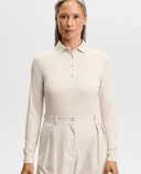 J.Lindeberg Flor Long Sleeve Thermo Polo Moonbeam
