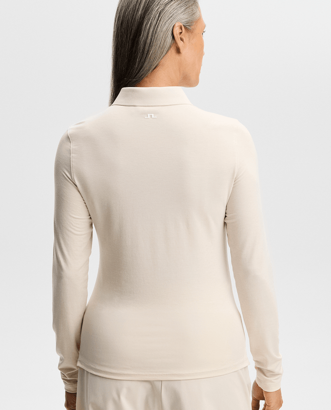 J.Lindeberg Flor Long Sleeve Thermo Polo Moonbeam