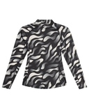 J.Lindeberg Ella Print Long Sleeve Compression Top Bunker Fade Black Moonbeam