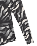 J.Lindeberg Ella Print Long Sleeve Compression Top Bunker Fade Black Moonbeam