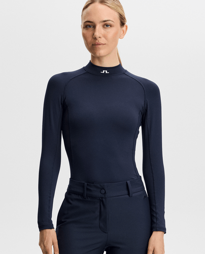 J.Lindeberg Ella Brushed Winter Compression Top Navy