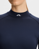 J.Lindeberg Ella Brushed Winter Compression Top Navy