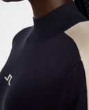 J.Lindeberg Adia Knitted Merino Sweater Navy/Moonbeam