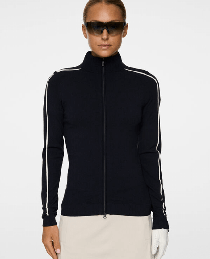 J.Lindeberg Aubree Knitted Zip Sweater JL Navy