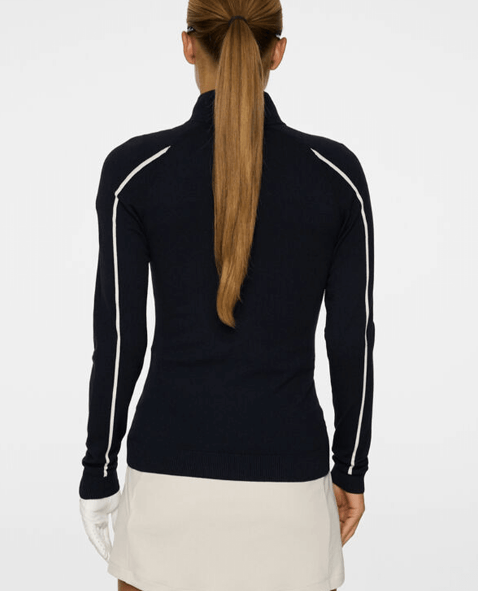 J.Lindeberg Aubree Knitted Zip Sweater JL Navy