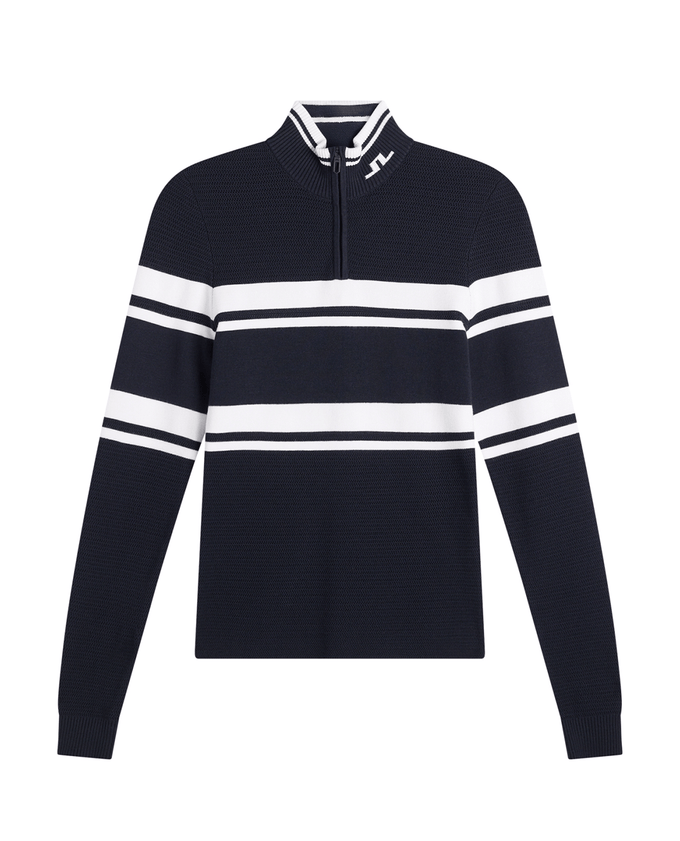 J.Lindeberg Ariadne Knitted Quater Zip Sweater Navy