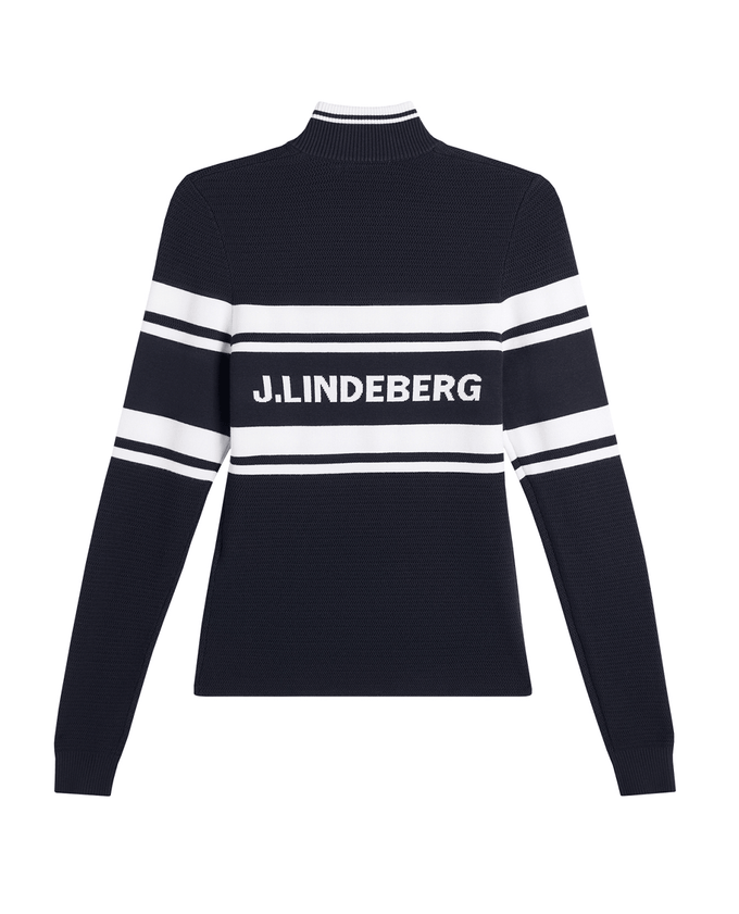 J.Lindeberg Ariadne Knitted Quater Zip Sweater Navy