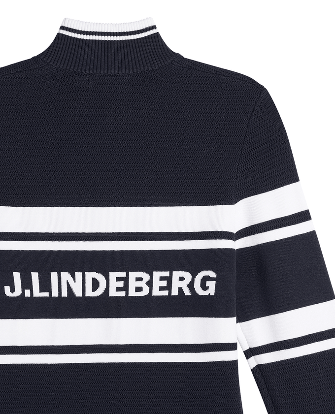 J.Lindeberg Ariadne Knitted Quater Zip Sweater Navy