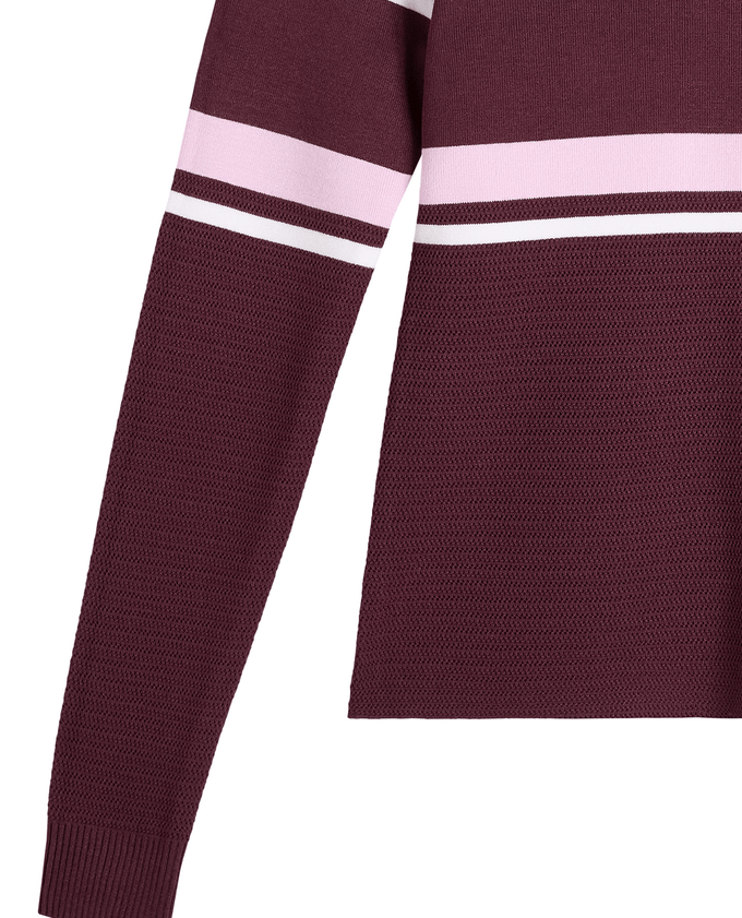 J.Lindeberg Ariadne Knitted Quater Zip Sweater Winetasting