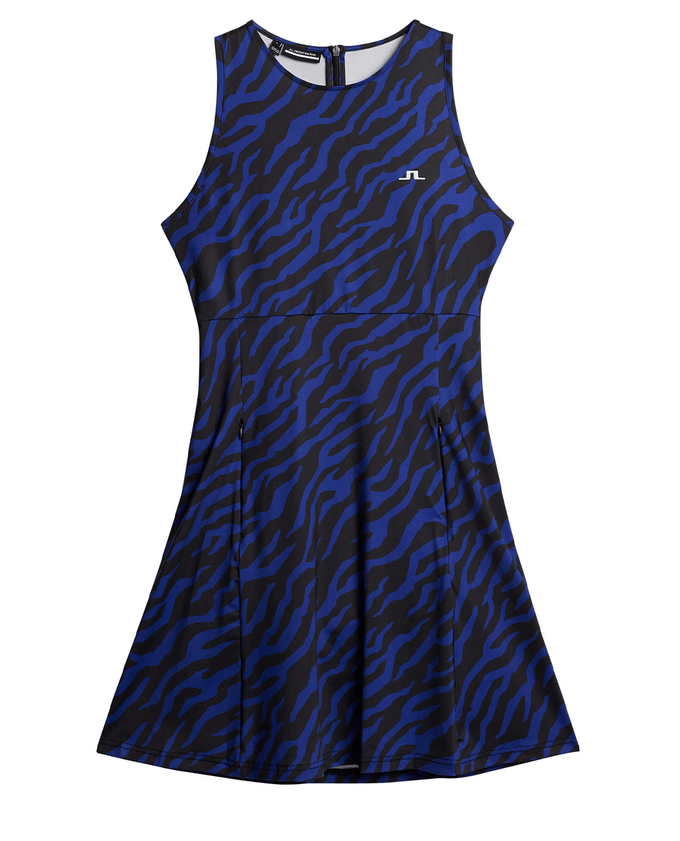 J.Lindeberg Cora Print Dress Tour Tiger Clematis