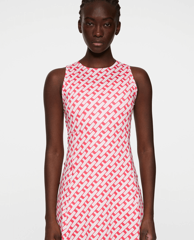 J.Lindeberg Cora Print Dress Tour Geo Pink