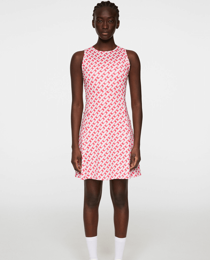 J.Lindeberg Cora Print Dress Tour Geo Pink