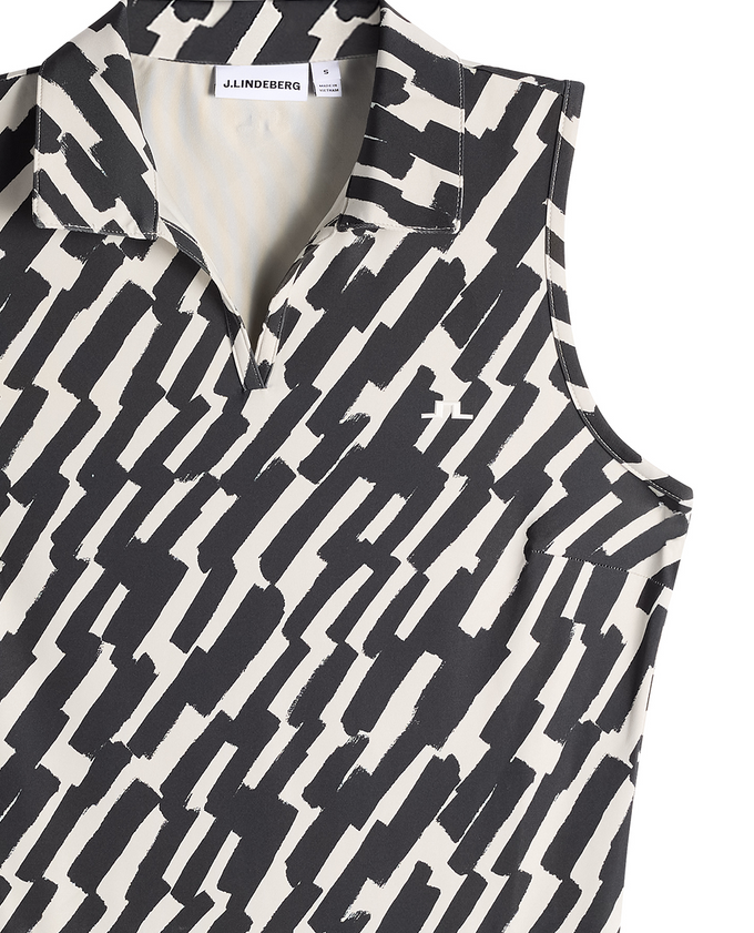 J.Lindeberg Dana Printed Dress Oak Moonbeam