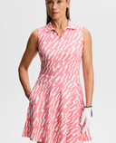 J.Lindeberg Dana Printed Dress Oak Flamingo
