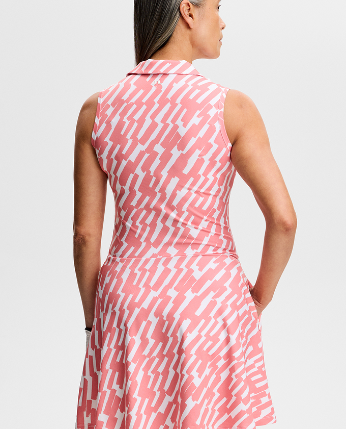 J.Lindeberg Dana Printed Dress Oak Flamingo