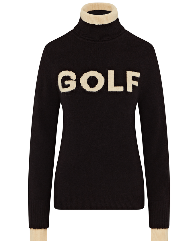 SIZE XS - SWING OUT SISTER Gigi Golf Sweater Sand & Black